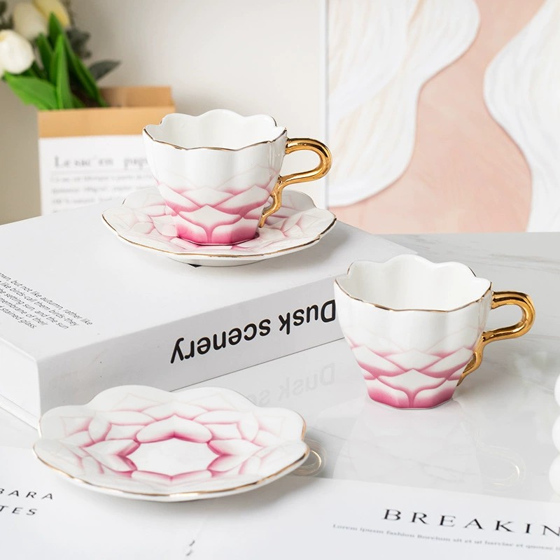 Product Wavy Rim Six Cup And Saucer Set Thumb 2