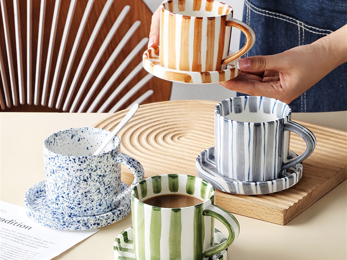 Coordinated ceramic servingware presentation